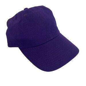 Vintage Cobra Cap Hat Blank Plain‎ Curved Purple Corduroy Hook Loop